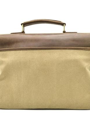 Чоловіча сумка із парусини зі шкіряними вставками rcs-3960-4lx бренда tarwa4 фото