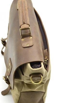 Мужская сумка из парусины  с кожаными вставками rcs-3960-4lx бренда tarwa5 фото