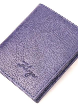 Стильный мужской кошелек из натуральной кожи karya 21060 синий1 фото