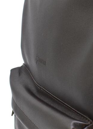 Кожаный мужской городской рюкзак tarwa gc-7273-3md коричневый6 фото