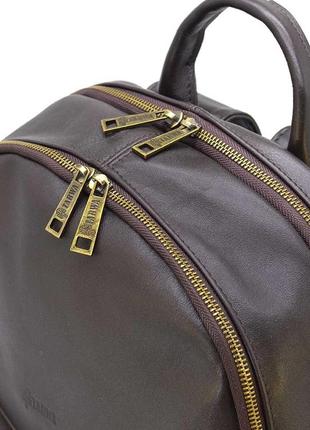 Кожаный мужской городской рюкзак tarwa gc-7273-3md коричневый5 фото