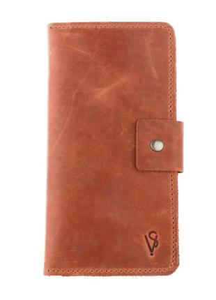 Кошелек мужской кожаный большой travel sullivan m11(10) светло-коричневый