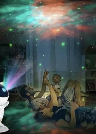 Нічник проектор з ефектом зоряного неба астронавт, 8 галактик, безшумний нічник, красивий проектор4 фото