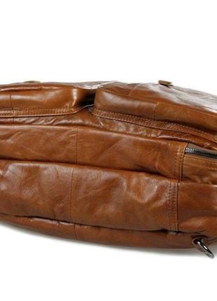 Кожаная сумка трансформер: рюкзак, бриф, сумка 7014b3 фото