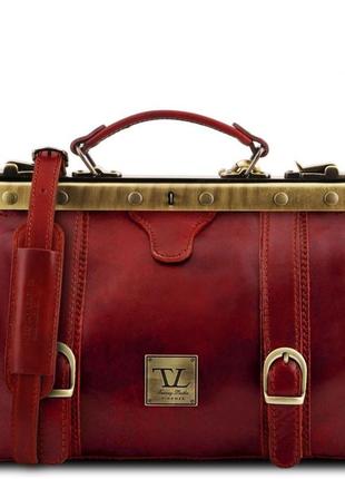 Кожаная сумка - саквояж tuscany leather mona-lisa tl10034 (красный)1 фото