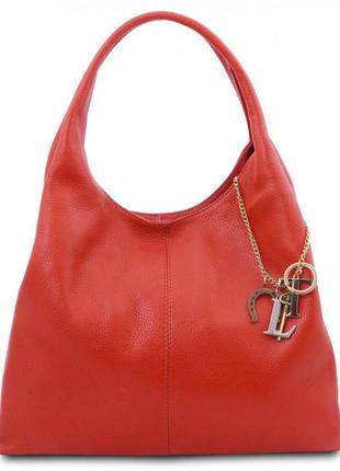 Женская мягкая сумка хобо tuscany tl142264 (коралловый)