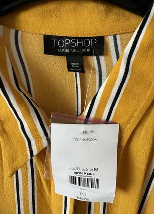 Новое! платье рубашка в полоску topshop вискоза6 фото