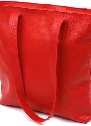Шкіряна містка жіноча сумка shvigel 16355 червоний