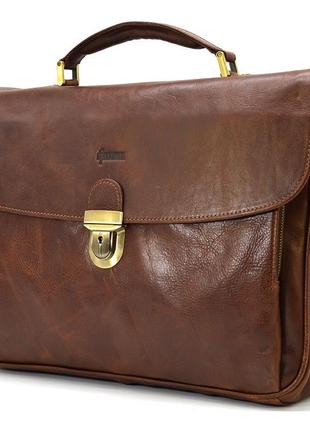 Шкіряний чоловічий портфель на два відділення tarwa gb-2067-4lx3 фото