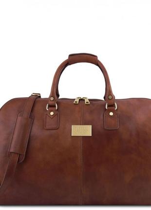Шкіряний портплед-гармент — сумка для костюма tuscany antigua tl142341 (коричневий)