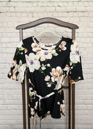 Флористическая блуза под пояс от shein2 фото
