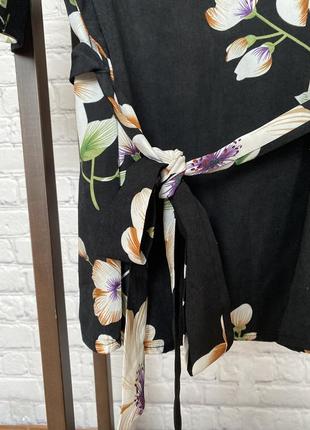 Флористическая блуза под пояс от shein6 фото