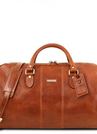 Lisbona дорожня шкіряна сумка-дафл — великий розмір tuscany tl141657 (мед)