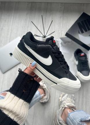 Найк корт легасі кросівки nike court legacy lift black1 фото