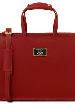 Palermo - женский кожаный портфель tuscany leather tl141369 (красный)