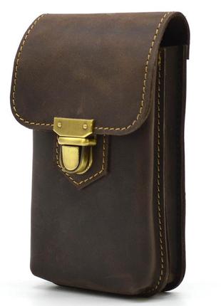 Кожаная сумка чехол на пояс коричневая tarwa rc-2092-3md