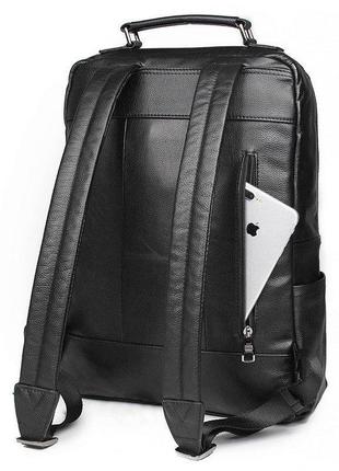 Рюкзак vintage 14949 кожаный черный5 фото