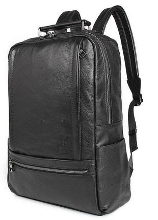 Рюкзак vintage 14949 кожаный черный2 фото