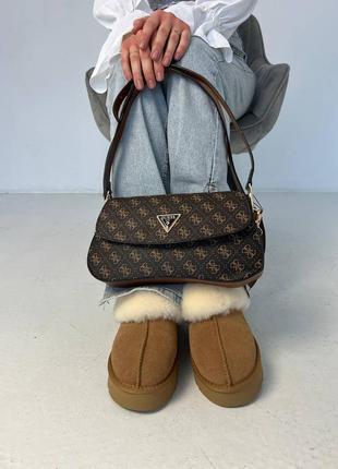 Guess brown/женская сумка/жіноча сумка/женская сумочка8 фото