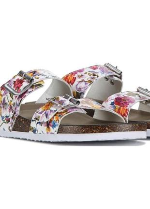 Birkenstock шлепанцы в цветочный принт