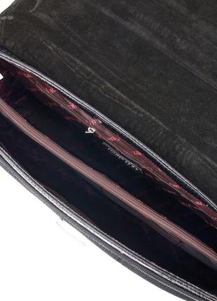 Місткий чоловічий портфель karya 20939 шкіряний чорний4 фото