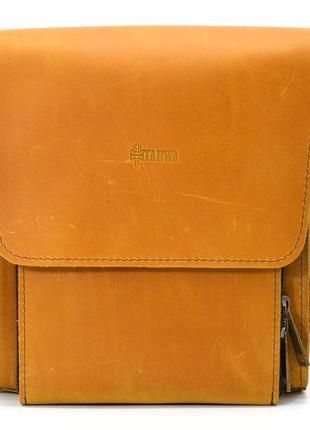 Кожаная сумка-планшет через плечо rcam-3027-4lx бренда tarwa песочный цвет
