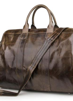 Супер вместительная сумка-боченок из натуральной кожи john mcdee 7324b