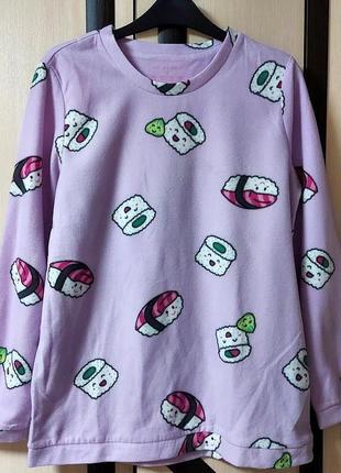 Тепла піжамна кофтинка (фліс) 12-14 розмір, євро 40-42