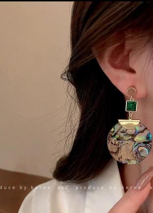 Серьги круглые крупные эксклюзивные