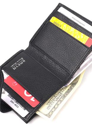 Класичний жіночий гаманець із натуральної шкіри karya 20945 чорний4 фото