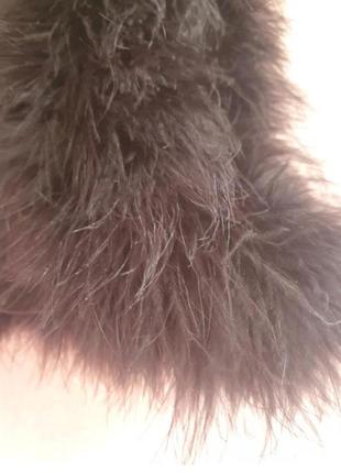 Жилетка натуральное пуховое перья черная3 фото