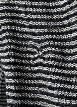 Woolrich made in italy linen knit свитер кофта вязаная лонг лен оригинал премиум итальялия синий индиго полоска легкий стильный8 фото