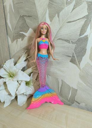 Лялька барбі русалонька яскраві вогники barbie dreamtopia rainbow lights mermaid doll blonde1 фото