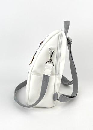 Белый городской женский рюкзак сумка 2в13 фото