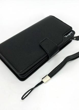 Мужской кошелек baellerry business s1063, портмоне клатч экокожа. цвет: черный