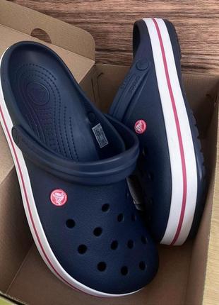 Крокси сабо crocs crocband clog navy сині усі розміри у наявності