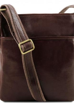 Jason - мужская кожаная сумка через плечо tuscany leather tl141300 (темно-коричневый)