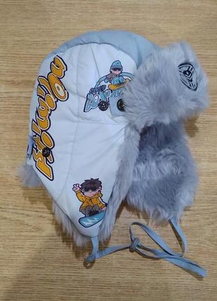 Стильна шапка вушанка зимова