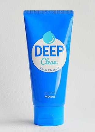 Глибоко очищаюча пінка для обличчя a'pieu deep clean foam cleanser 130мл1 фото