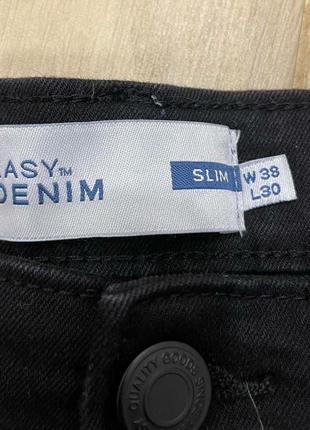 Базовые черные джинсы easy denim slim4 фото