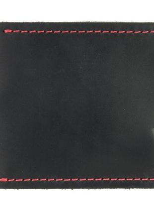 Кошелек мужской кожаный зажим для купюр sullivan m9(5.5) черный красная нитка