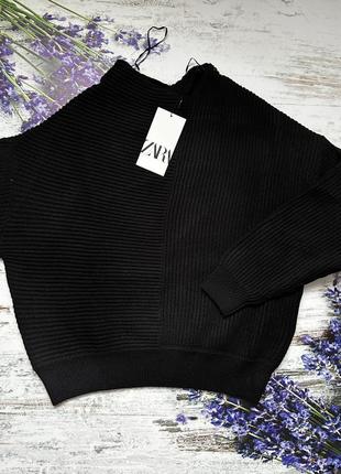 Оверсайз свитер, джемпер в рубчик zara, коллекция 2024, размер xs9 фото