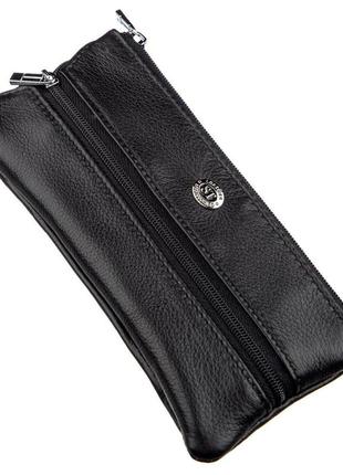 Мужская компактная ключница st leather 18838 черный