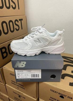 New balance white lux quality женские кроссовки New balance white беланс сетка4 фото