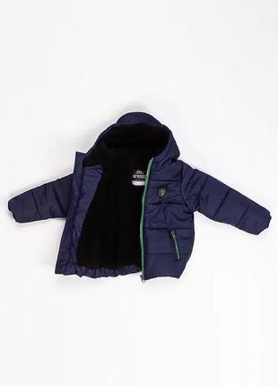 Куртка коротка на хлопчика 110 колір темно-синій3 фото