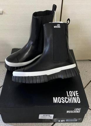 Ботинки кожаные love moschino, оригинал, приобретались в итальялии1 фото