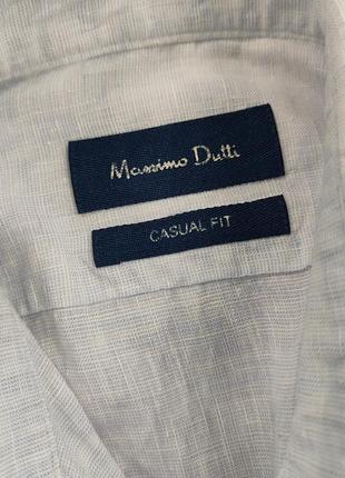 Рубашка лен, massimo dutti3 фото