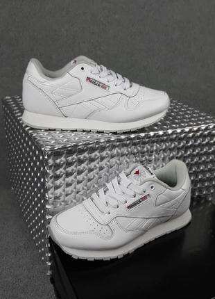 Кроссовки reebok classic белые sin