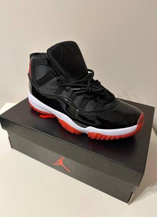 Кросівки чоловічі air jordan 11 retro playoffs bred aj11 ейр джордан 11 ретро чорні4 фото