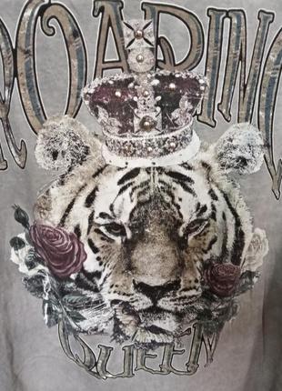 Новый лонгслив варенка шипы terranova вареный коттон лонгслив принт тигр